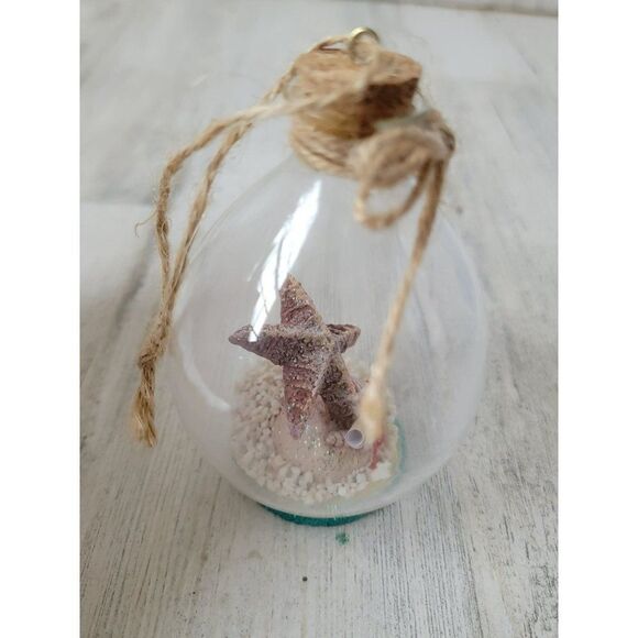 Starfish Message bottle Glitter ornament Xmas decor - Picture 4 of 7